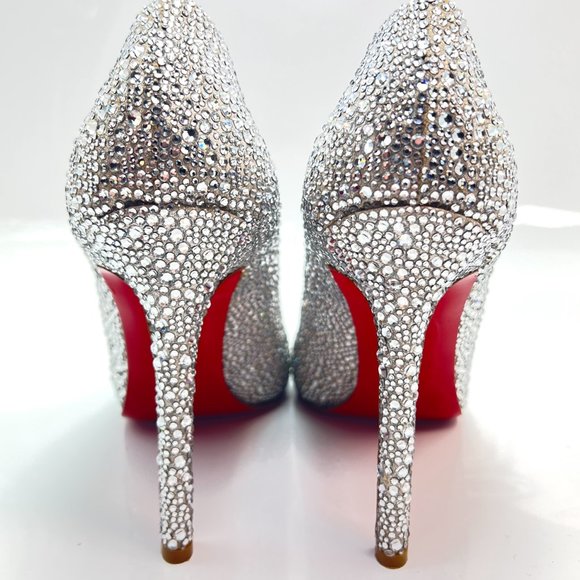 🌷❤️🔥FINAL SALE 🔥 NO OFFERS🌷Christian Louboutin Lady Lynch Swarovski 38.5 - Picture 6 of 9